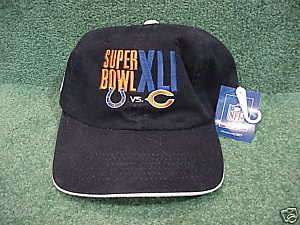 2007 Super Bowl XLI Colts vs. Bears Adjustable Hat  