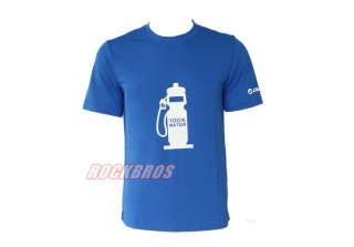   Mens Leisure Cycling Short Jersey Cycling Culture T Shirt Blue  