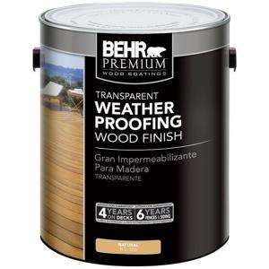 BEHR Premium 1 Gal. Premium Transparent Weatherproofing Natural Wood 