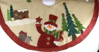 Tree Skirt Christmas Let it Snow Frosty 42  