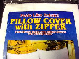 New Fabric Zippered Standard Pillow Cover Protector  