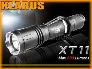 KLARUS XT11 Cree XM L U2 LED 600 LM ANSI 4 Mo Dual Button Flashlight 