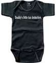 Rebel Ink Baby Daddys Little Tax Deduction Short Sleeve Snapsuit 