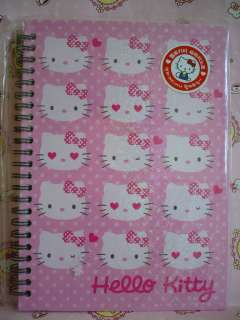 Sanrio Hello Kitty I Love Kitty Hard Cover Spiral Notebook Handbook B