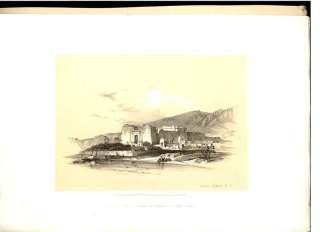 Robertss Holy Land Tinted Litho  1855  KALABSHE NUBIA  