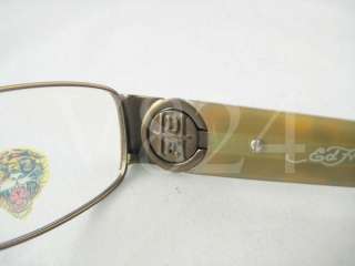 ED HARDY EHO 711 Eyeglass Optical EHO711 BROWN PEWTER  