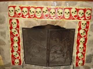 Skull & Bones Door Frame Panels Halloween Prop NEW  