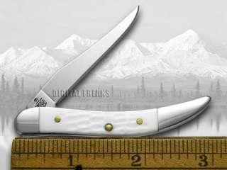 CASE XX Jigged White Delrin Toothpick Pocket Knife Knives  
