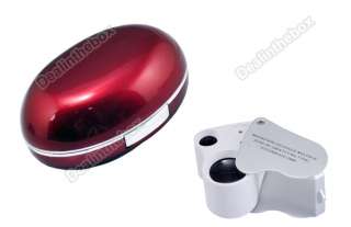 30X &60X 1 x2 LED Light Jeweler Glass Magnifier Magnifying LR1130 