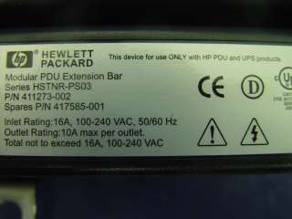 2x HP Modular PDU Extension Bar 411273 002 HSTNR PS03  