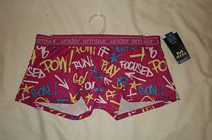  ® Womens UA Mesh Boy Shorts Underwear Fuchsia with Graphic  