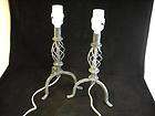 Set of 2 table lamp bases wrought iron look