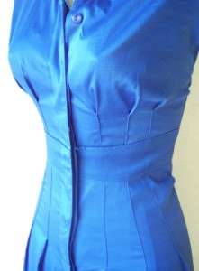   Woman Blue Cotton Print V Neck Casual Cocktail dress 16W 16 NWT  