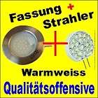 3x LED Möbel Einbaustrahler Stahl gebürstet, warmweiss