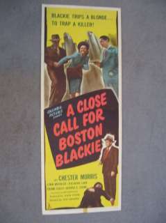 CLOSE CALL FOR BOSTON BLACKIE ORIGINAL INSERT MOVIE POSTER 1946 