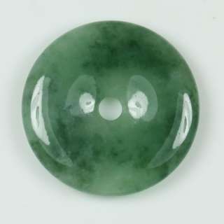 Peaceful Donut Green Pendant 100% Grade A Jade Jadeite  