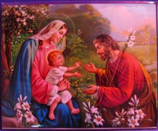   Picture Print Jesus Mary Joseph Holy Family Jesus 8 x 10 Cromo Italy