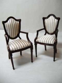 Dollhouse Famous Maker Furniture 6340 MH Arm Chairs  