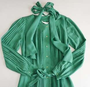 Diane von Furstenberg DvF Aniya Dress 10 UK 14 NWT $485 Silk Pleat 