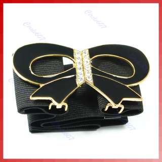 Fashion Rhinestone Butterfly Elastic Waist Belt Women B  