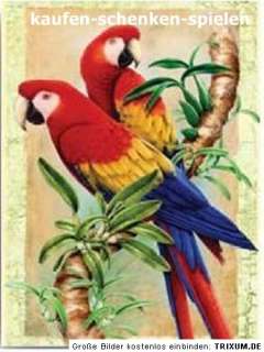 Malen nach Zahlen Papagei am Bambus Tiermotiv Papageien  