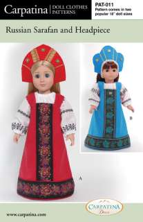 Russian Sarafan Dress & Peasant Blouse Pattern, Carpatina & American 