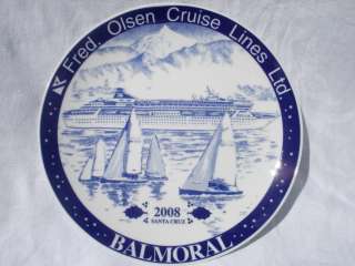 Limited Edition Plate Fred Olsen Cruise Lines Balmoral  