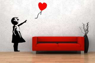 Ƹ̵̡Ӝ̵̨̄Ʒ Banksy Style Balloon Girl Wall Art Stickers  
