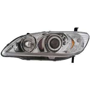 Anzo USA 121060 Honda Civic Projector with Halo Clear Lens Chrome 