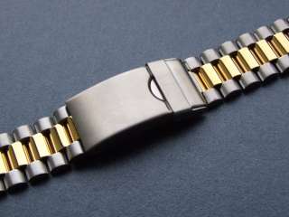 Gold and Steel   Two Tone Stainless Steel Watch Strap with 18mm and 