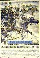 ORIGINAL Italian poster Medaglia doro Cavalry Bertol  
