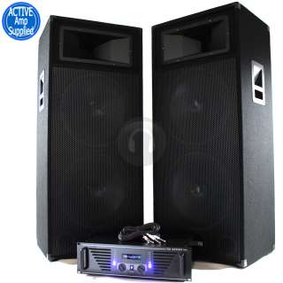 Ekho 800W 15 Bass Dual Woofer DJ PA System Speakers 2x1000W  Power 