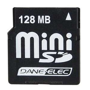  Dane Elec 128MB MiniSD Memory Card Electronics