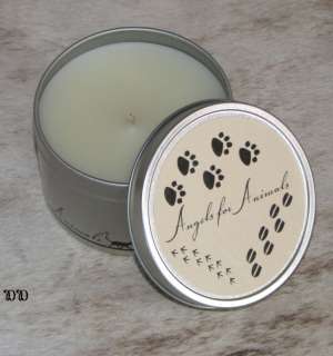 ANGELS FOR ANIMALS FRENCH VANILLA SOY CANDLE IN TIN  