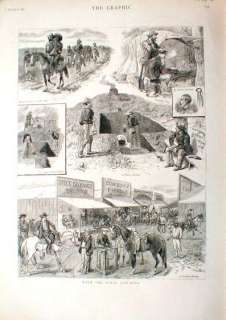 1887 Texas Cowboys Saloon Billiards Wild West RARE  
