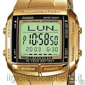 OROLOGIO CASIO ILLUMINATOR DB 360G 9ADF DATABANK ORO  