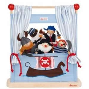  Kathe Kruse Finger Puppet Theater with 5 Pirate Puppets 