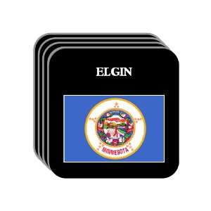 US State Flag   ELGIN, Minnesota (MN) Set of 4 Mini Mousepad Coasters