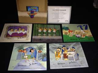 Flintstones Cel Musical Box Set of 5 SIGNED with CD & Studio COA 