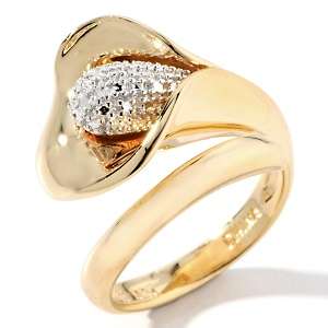 Technibond® Diamond Accented Calla Lily Ring 