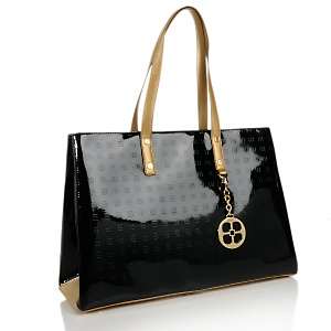 IMAN Global Chic Elegant Glamour Zipper Tote with Braided Handles