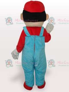 Red Super Mario Bros Short Plush Adult Mascot Costume