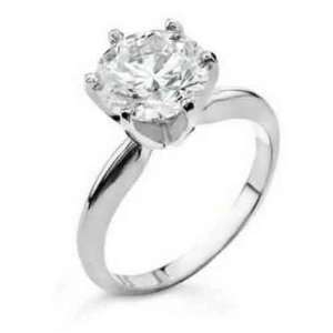   Carat Solitaire Brilliant Round Tiffany Style Diamond Ring Jewelry