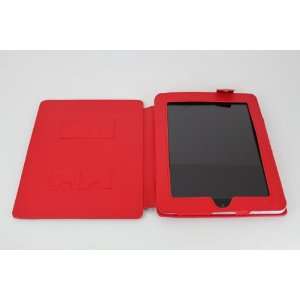   Red Leather Pouch Case Skin Bag Stand Apple iPad