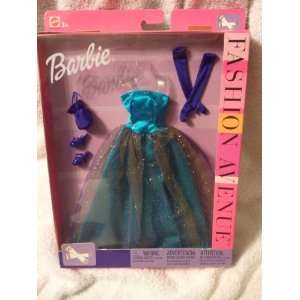  Barbie Fashion Avenue Blue Prom Gown Dress Toys & Games
