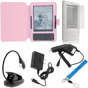  + Black LED Clip On Reading Book Light + Home Wall AC Charger + Car 