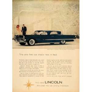  1958 Ad Ford Lincoln Coupe Lilly Dache Rear Car Fins 