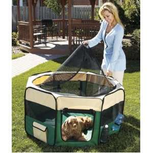  Soft Sided Pet Playpen   Removable Zip Off Roof