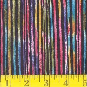   Play Stripes Black Multi Fabric By The Yard Arts, Crafts & Sewing