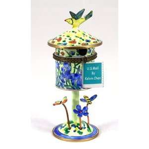 Buy Kelvin Chen Enameled Postage Stamp Dispenser - Floral with 3-D Ladybug  and Butterfly, 1.75 Inch Square Online at desertcartINDIA
